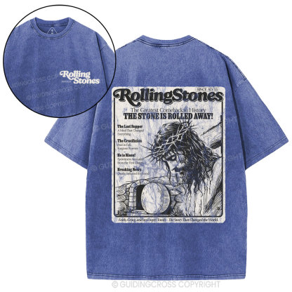 Rolling Stones Christian Resurrection lightbackground distressed Christian Washed T-Shirt