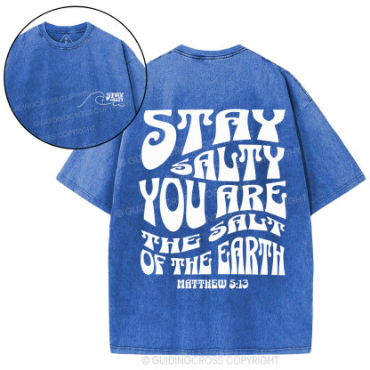 Stay Salty You Are The Salt Of The Earth Christian Washed T-Shirt
