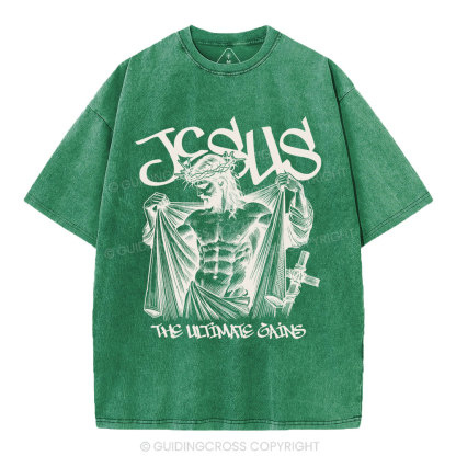 Jesus The Ultimate Gains Christian Washed T-Shirt