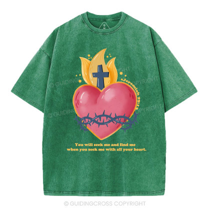 You Seek Me Christian Washed T-Shirt