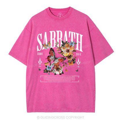 Sabbath Shalom Christian Washed T-Shirt