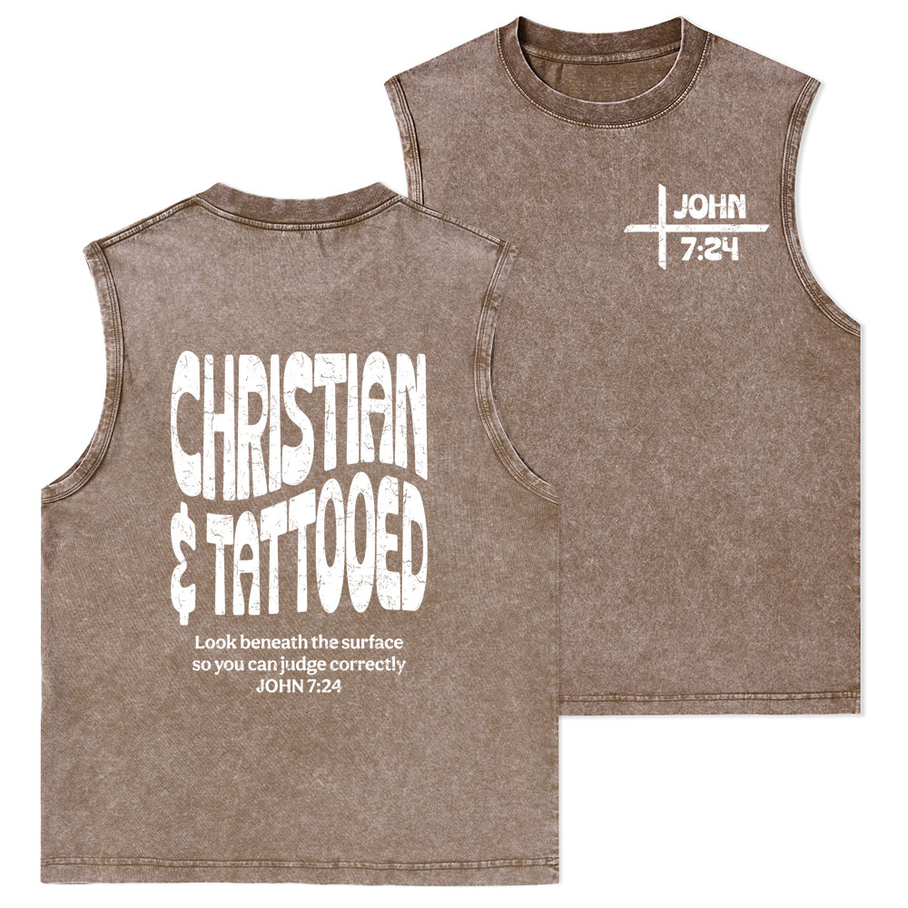 Christian & Tattooed Christian Washed Tank Top