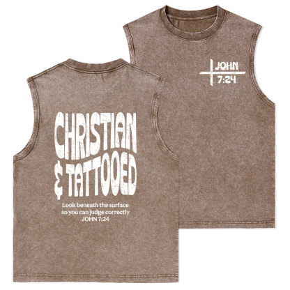 Christian & Tattooed Christian Washed Tank Top