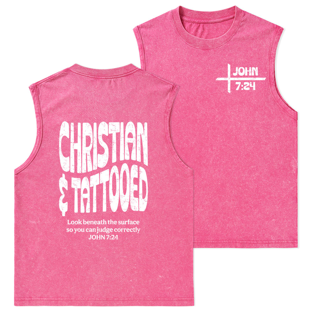 Christian & Tattooed Christian Washed Tank Top