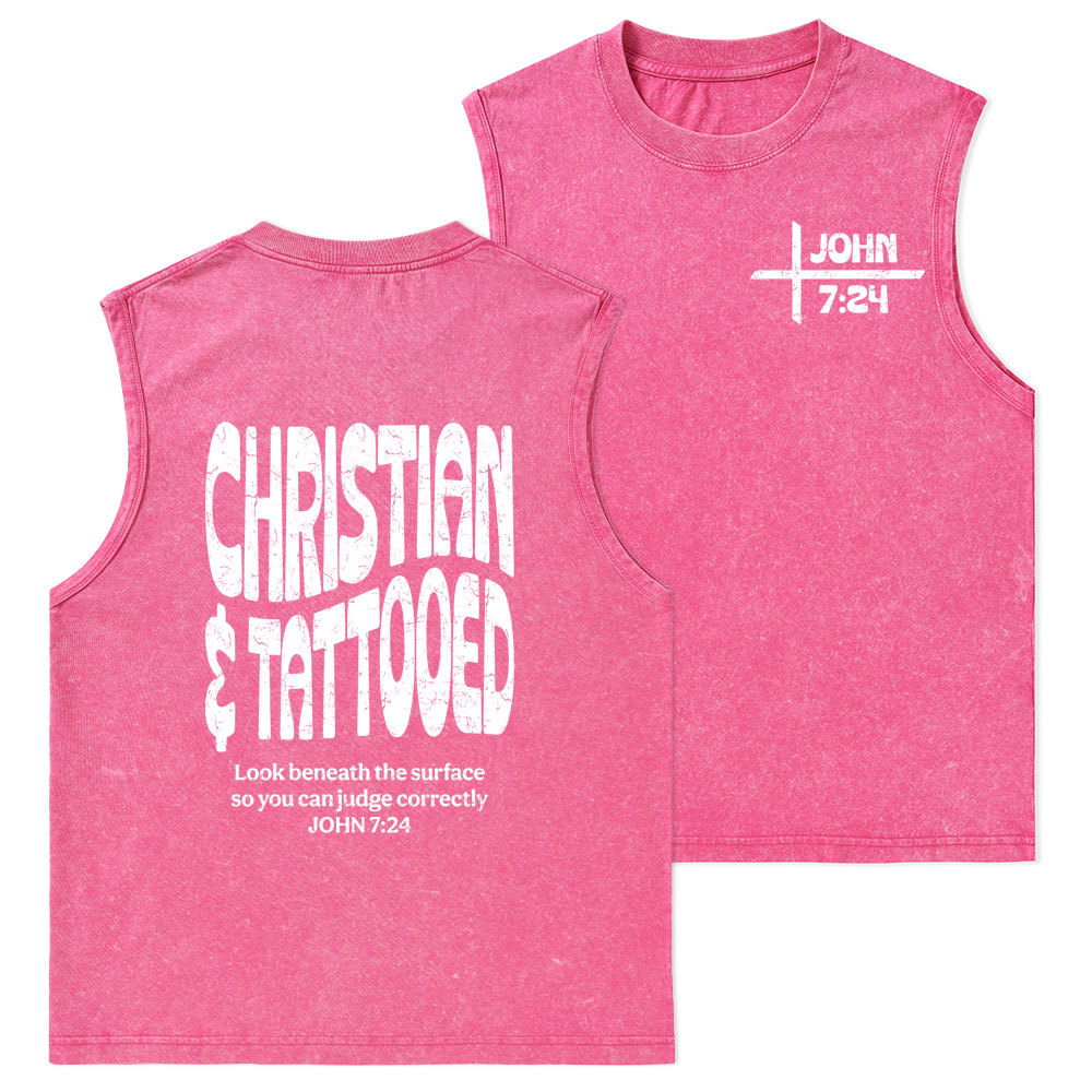 Christian & Tattooed Christian Washed Tank Top