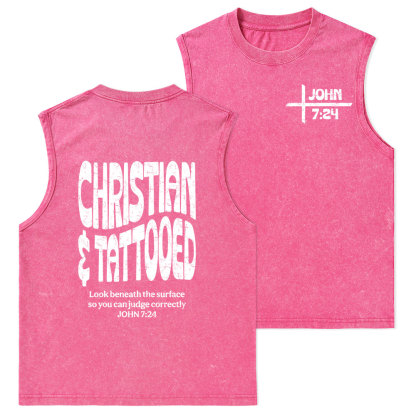 Christian & Tattooed Christian Washed Tank Top