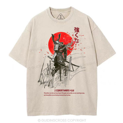 we do not lose heart Chirstian Washed T-Shirt