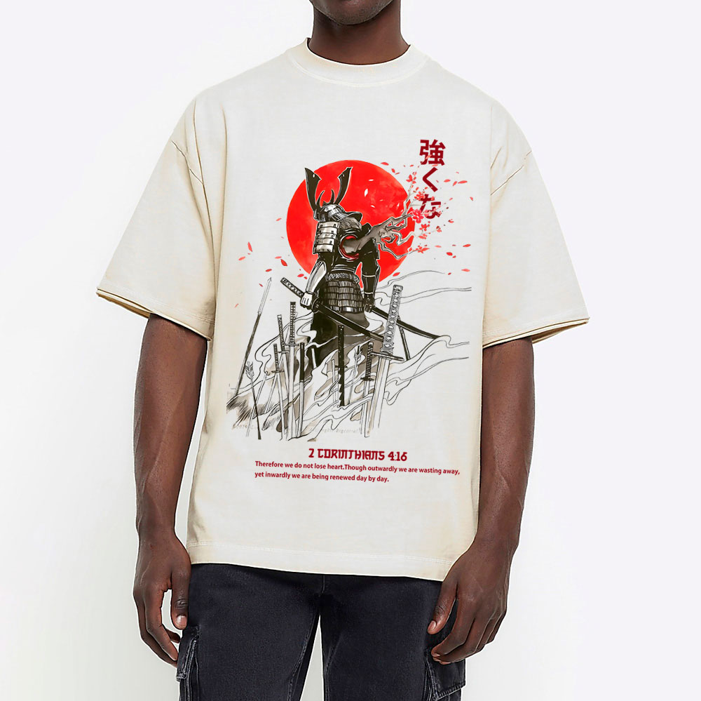 we do not lose heart Chirstian Washed T-Shirt