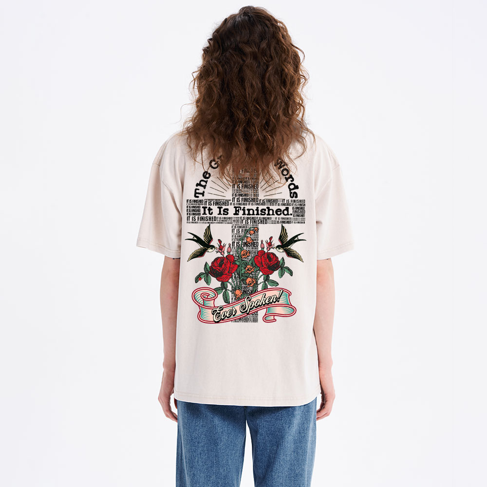 The Greatest Words Christian Washed T-Shirt