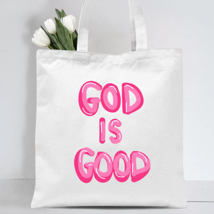 God Is Good Christian Canvas Tote Bag