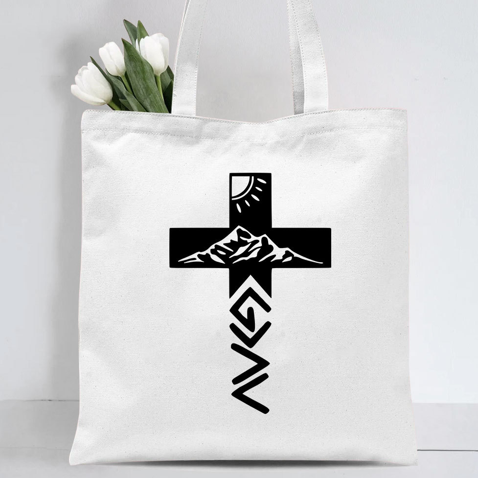 Yhwh Unisex Christian Canvas Tote Bag Sale - GuidingCross