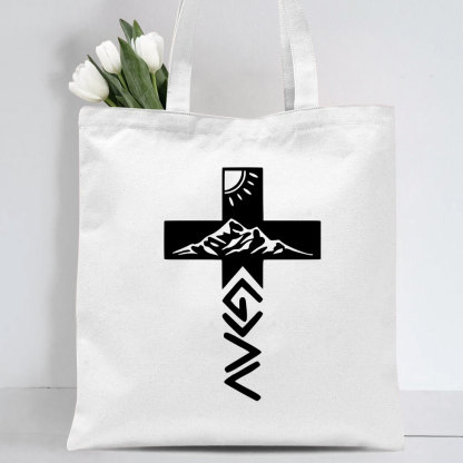 God Is Greater Than The Highs And Lows Christian Canvas Tote Bag