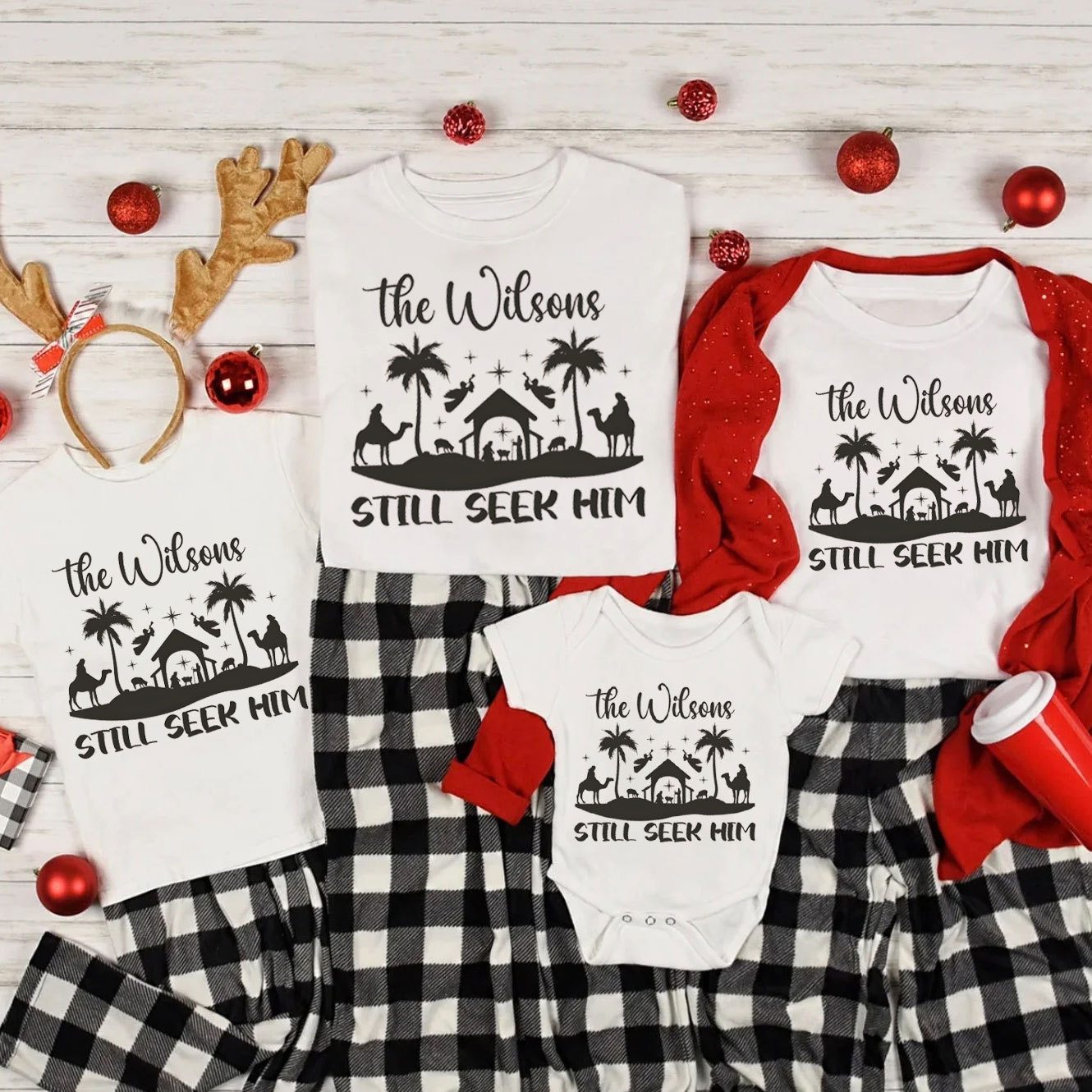 Personalized  Still Seek Him Family Matching Shirts
