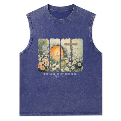 The Lord Is My Sheperd Christian Washed Tank Top