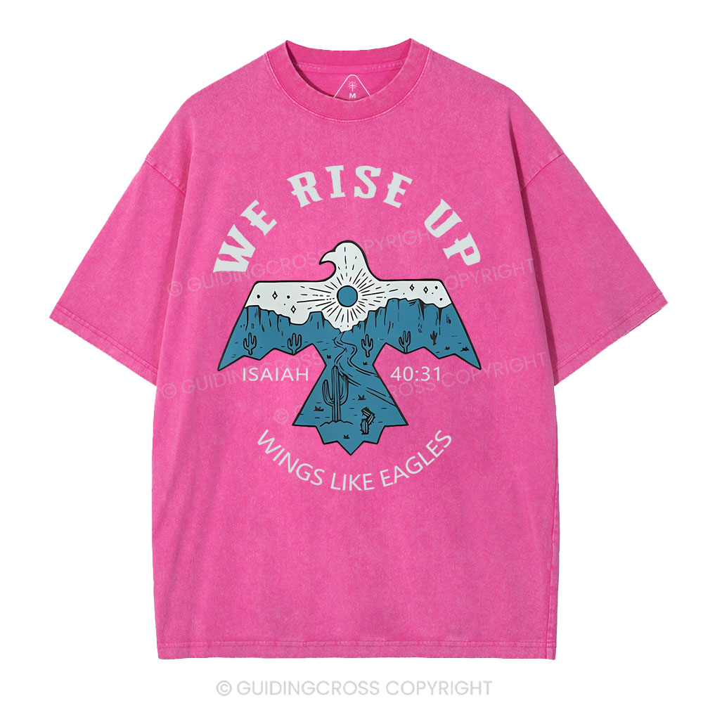 We Rise Up Christian Washed T-Shirt