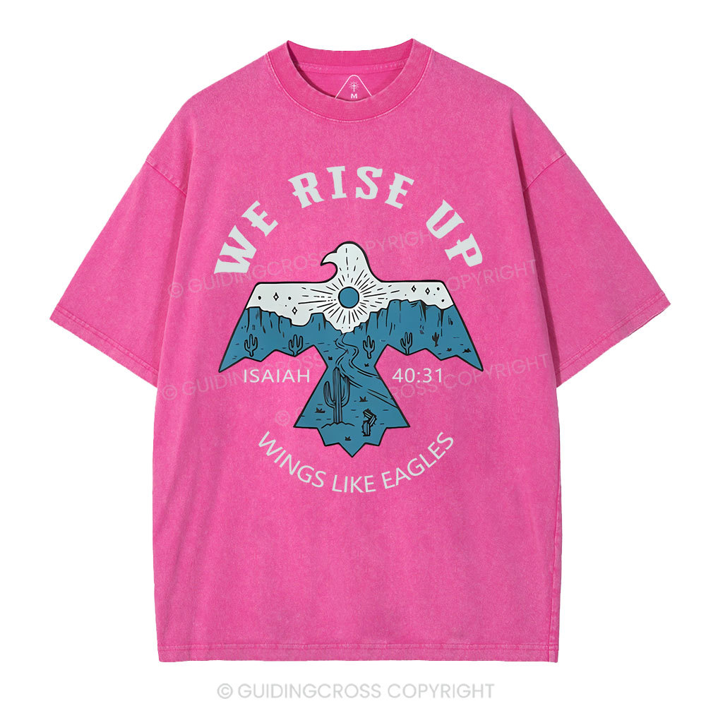 We Rise Up Christian Washed T-Shirt