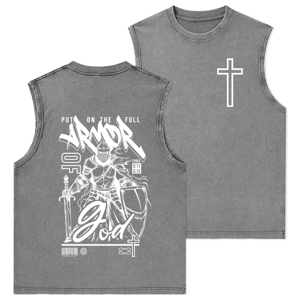 Armor Of God Christian Washed Tank Top