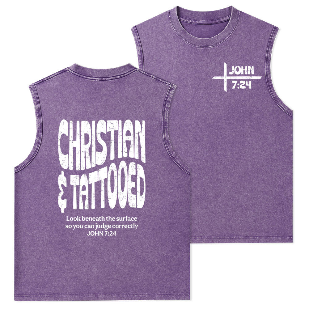 Christian & Tattooed Christian Washed Tank Top