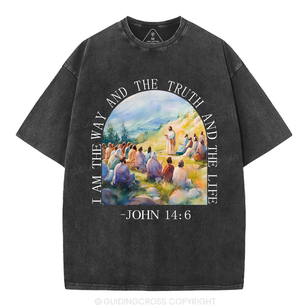 I Am The Way And The Truth Christian Washed T-Shirt