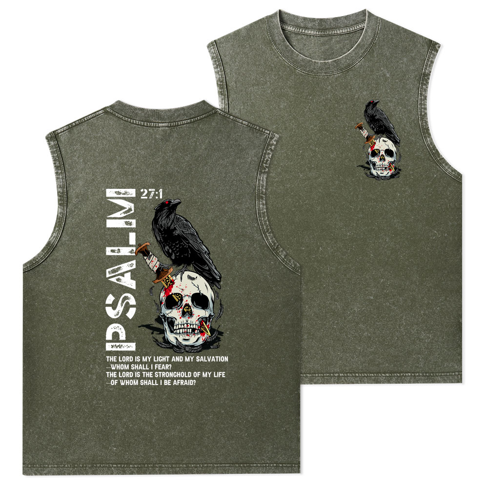 The Lord Is My Salvation Christian Washed Tank Top
