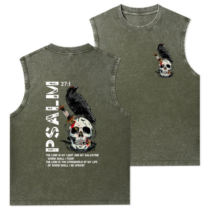 The Lord Is My Salvation Christian Washed Tank Top