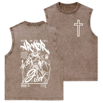 Armor Of God Christian Washed Tank Top