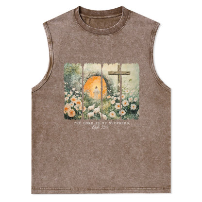 The Lord Is My Sheperd Christian Washed Tank Top