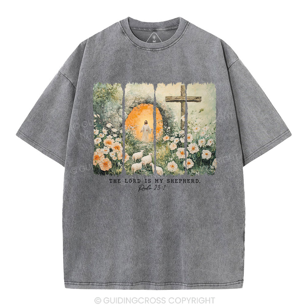 The Lord Is My Sheperd Christian Washed T-Shirt