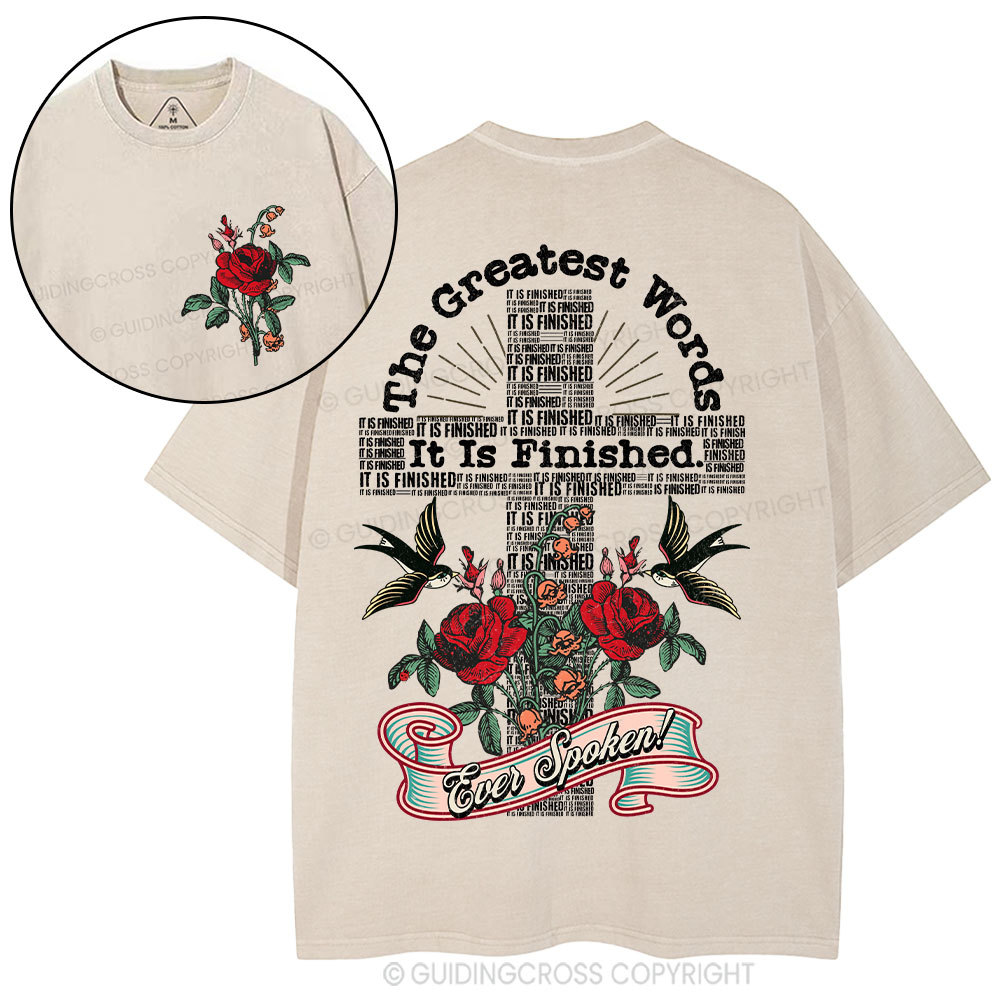 The Greatest Words Christian Washed T-Shirt