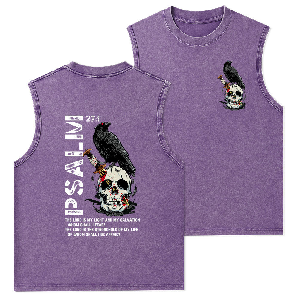 The Lord Is My Salvation Christian Washed Tank Top