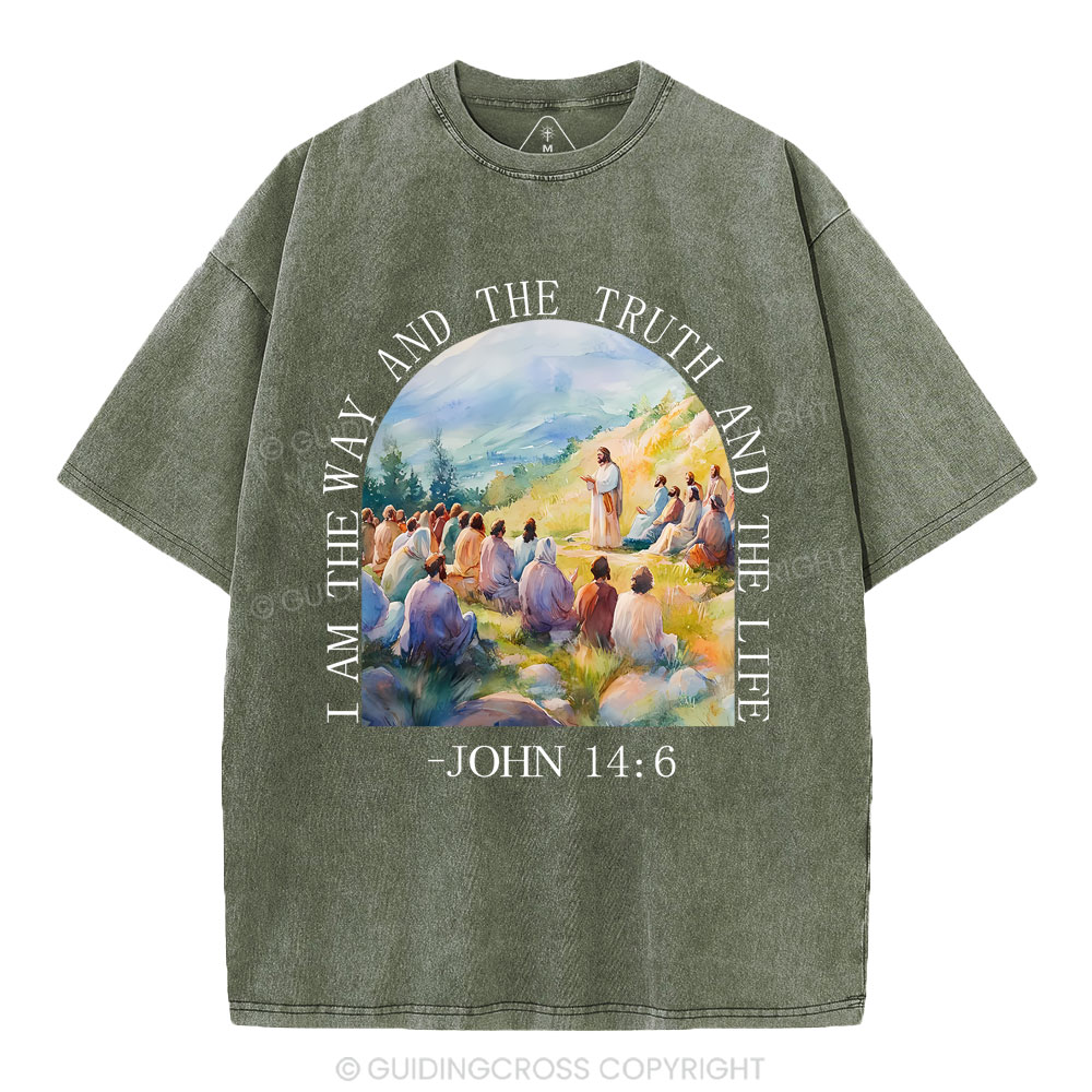 I Am The Way And The Truth Christian Washed T-Shirt