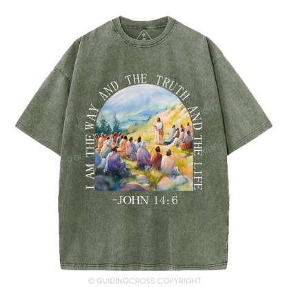 I Am The Way And The Truth Christian Washed T-Shirt