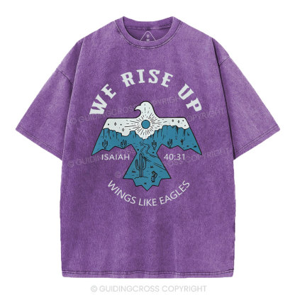 We Rise Up Christian Washed T-Shirt