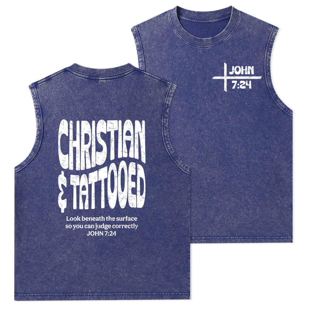 Christian & Tattooed Christian Washed Tank Top