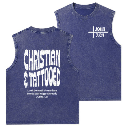 Christian & Tattooed Christian Washed Tank Top