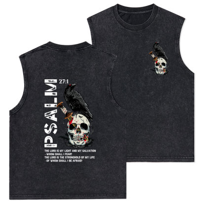 The Lord Is My Salvation Christian Washed Tank Top