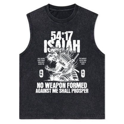 No Weapon Formed Against Me Shall Prosper Christian Washed Tank Top
