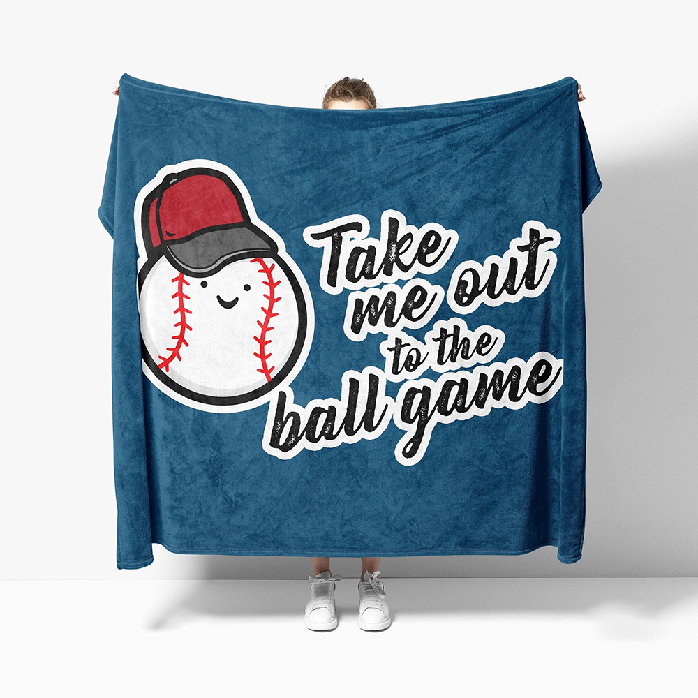 Take Me Out To The Ball Game Baseball Blanket