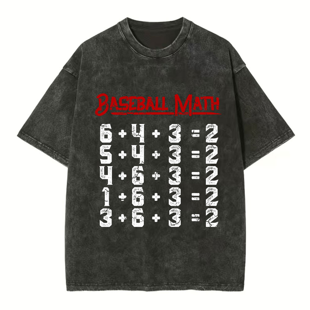 Baseball Math Baseball Washed T-Shirt