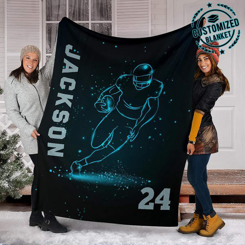 Personalized Football Blanket