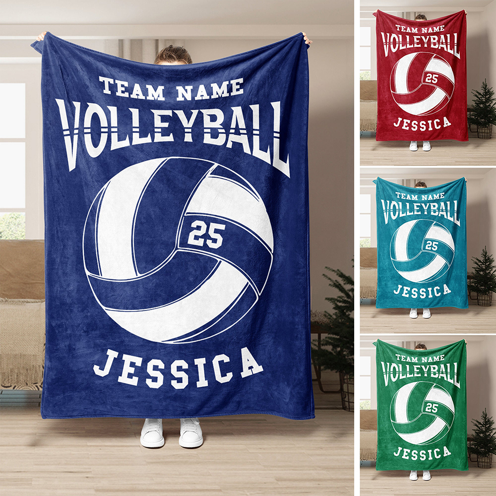 Personalized Volleyball Blanket