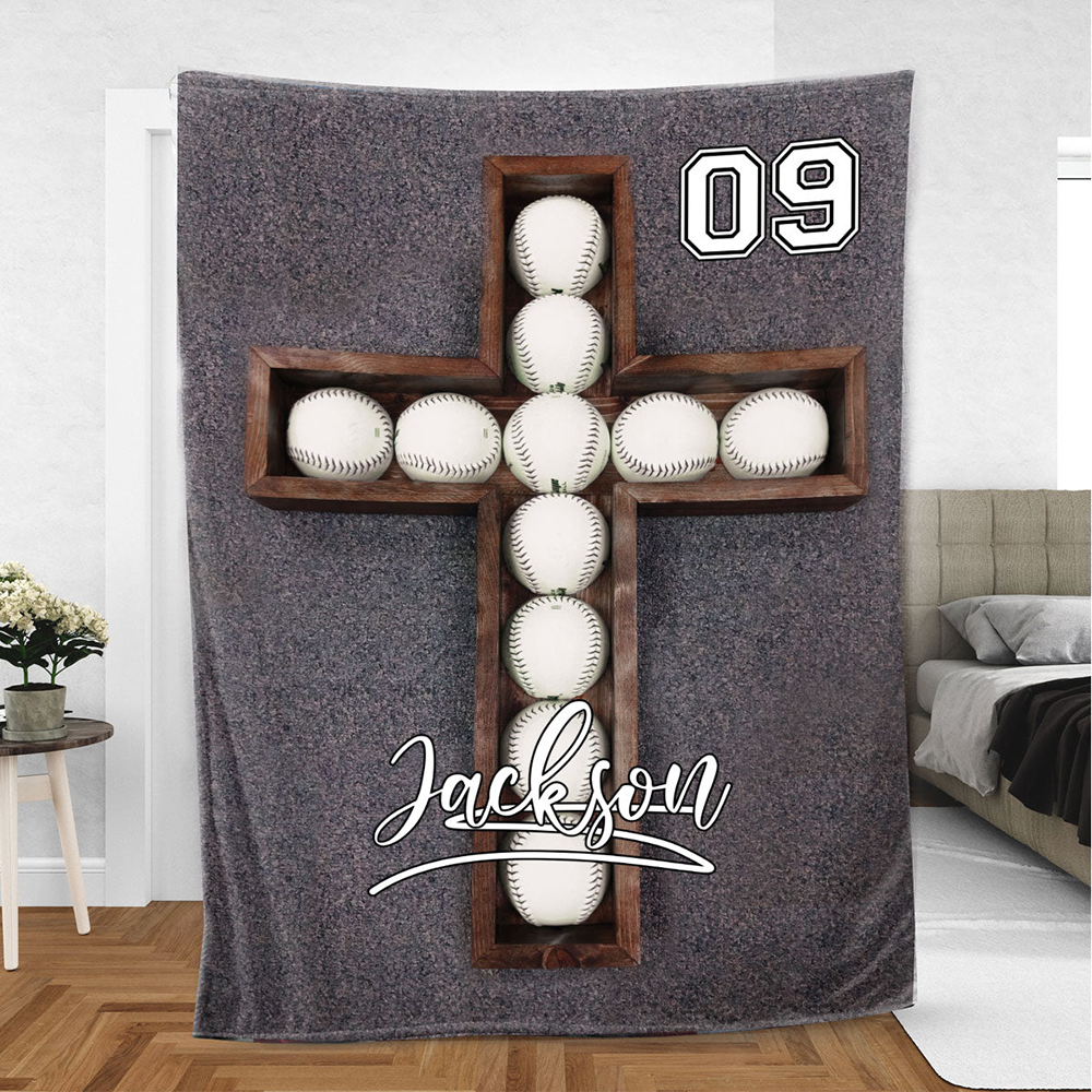 Personalized Baseball Softball Blanket