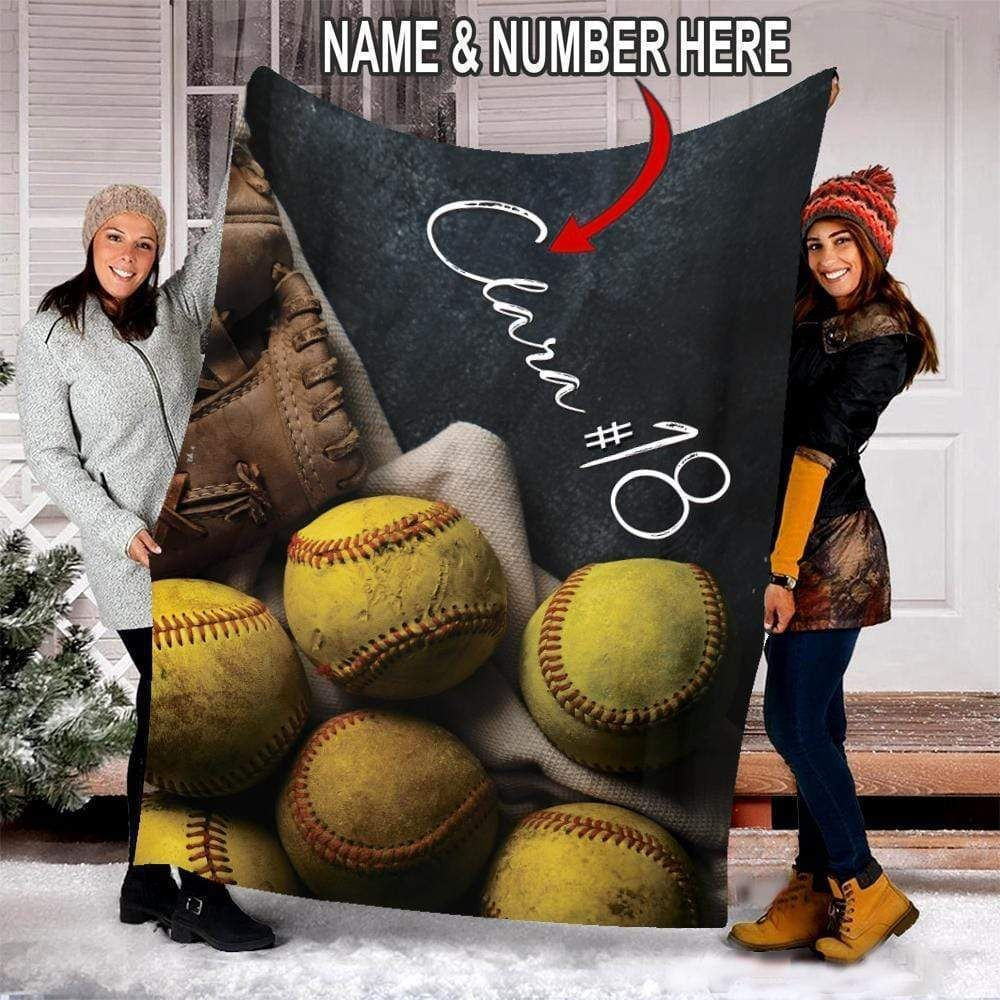 Personalized Softtball Blanket
