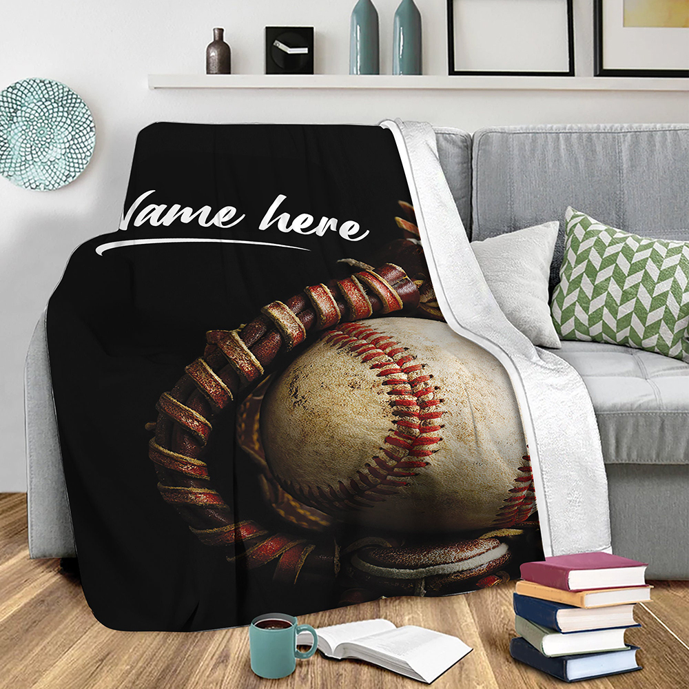 Personalized Baseball Blanket