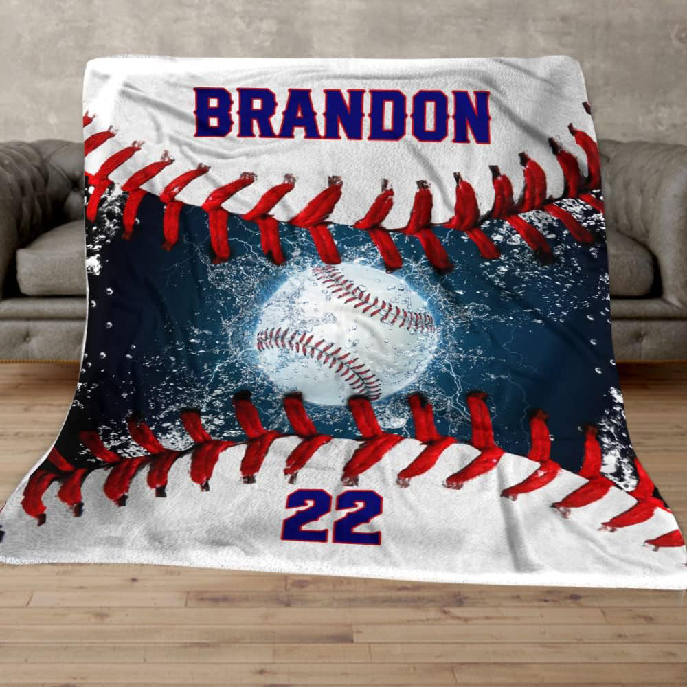 Personalized Basebal Blanket