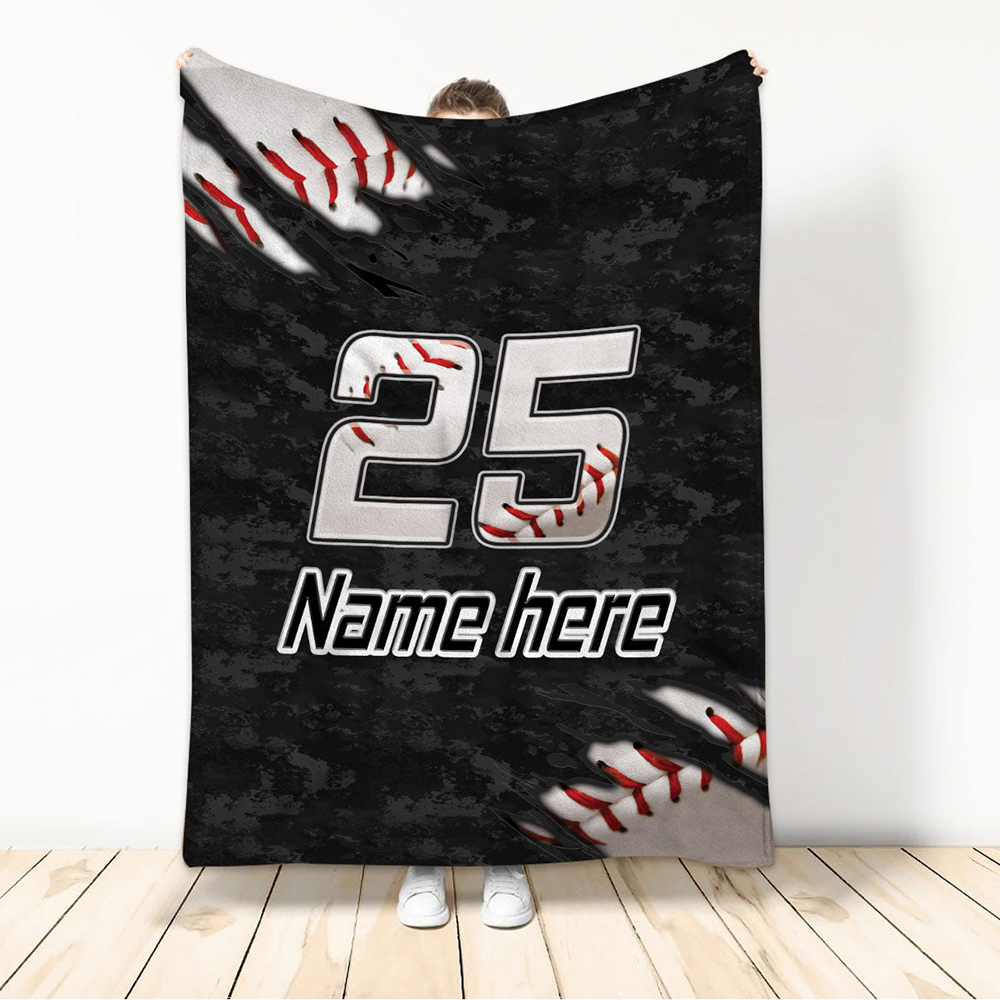 Personalized Baseball Softball Football Soccer Basketball Volleyball Blanket