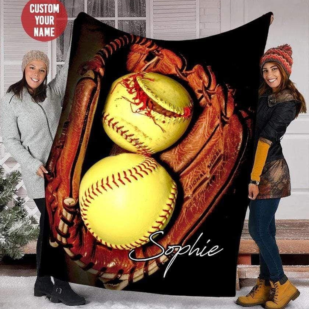 Personalized Softtball Blanket