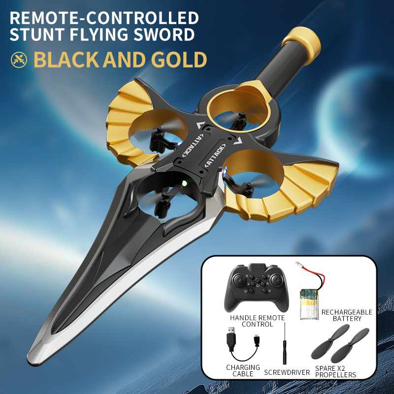 Remote control flying sword aircraft toy