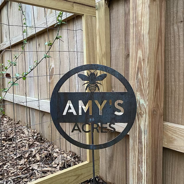 Personalized Bumble Bee Garden Stake
