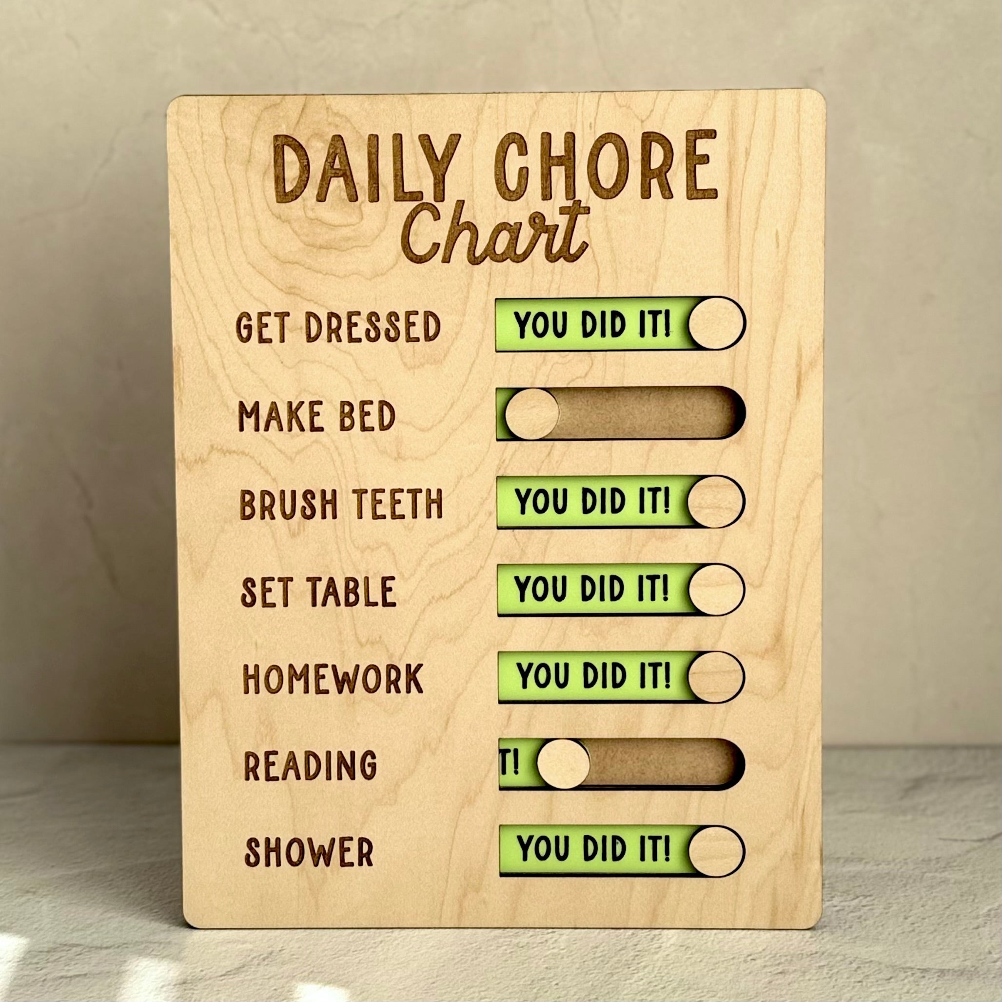 Personalized Daily Chore Chart